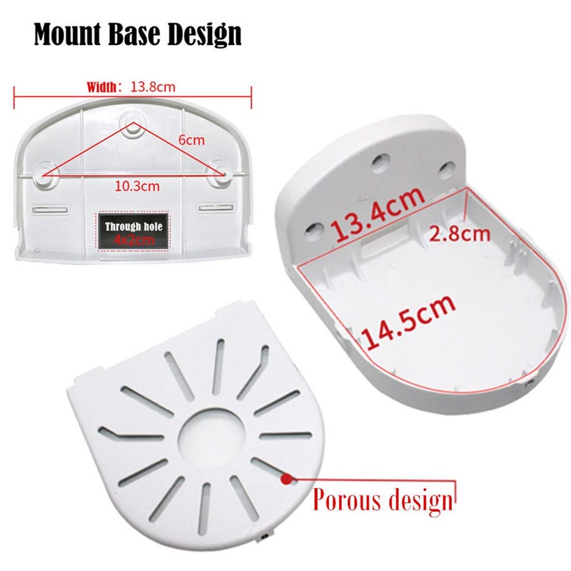 BeElion L-Shape Universal ABS Dome Camera Bracket - Weatherproof Wall/Ceiling Mount for Hikvision & More, with Integrated Cable Management - Image 4